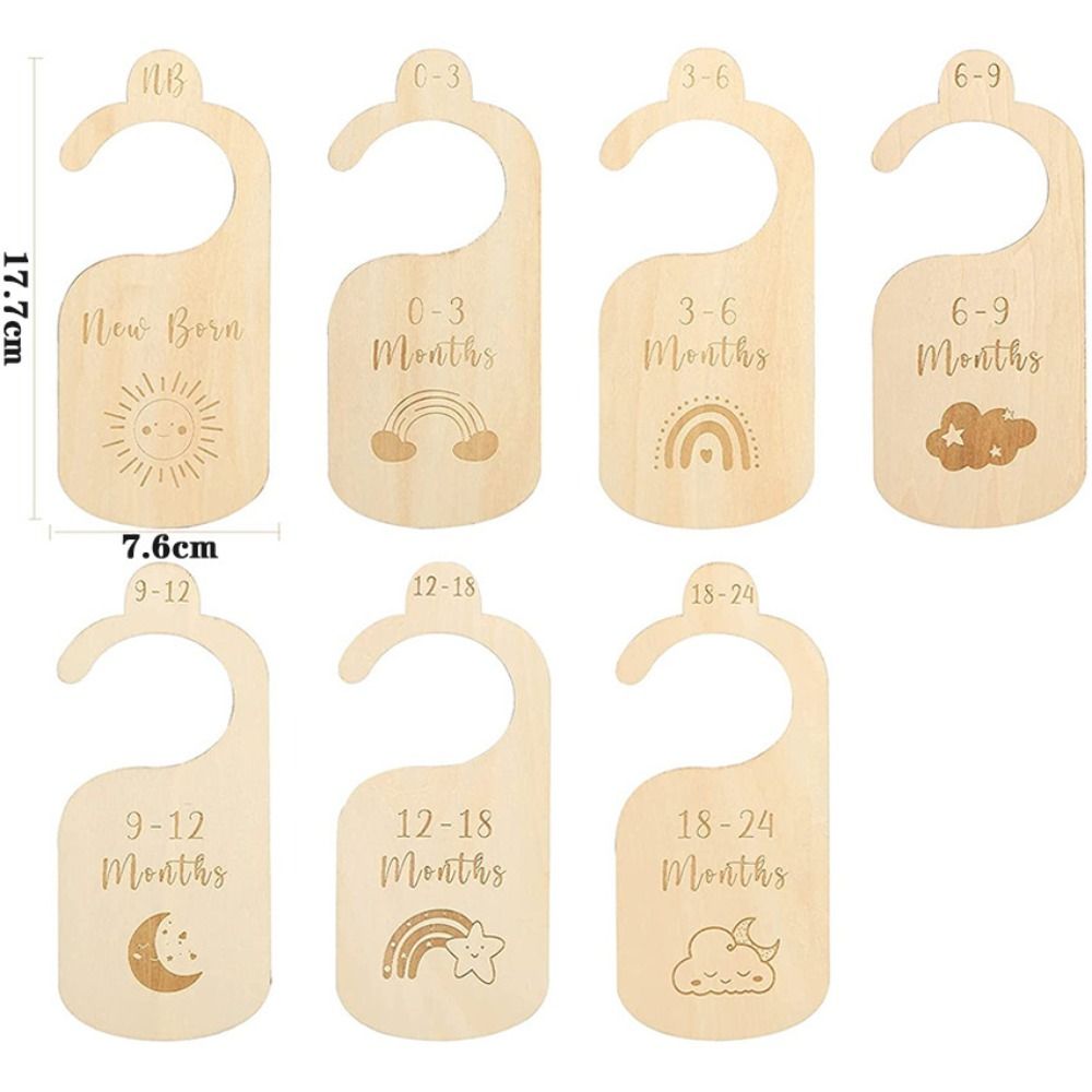 Baby Nursery Labels - 7/8 piezas de divisores de madera