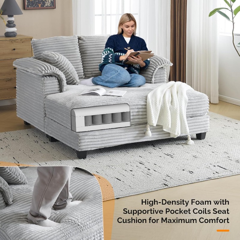 Rocking Chair Nursery - Sillón Chaise Lounge Extra Grande VINGLI