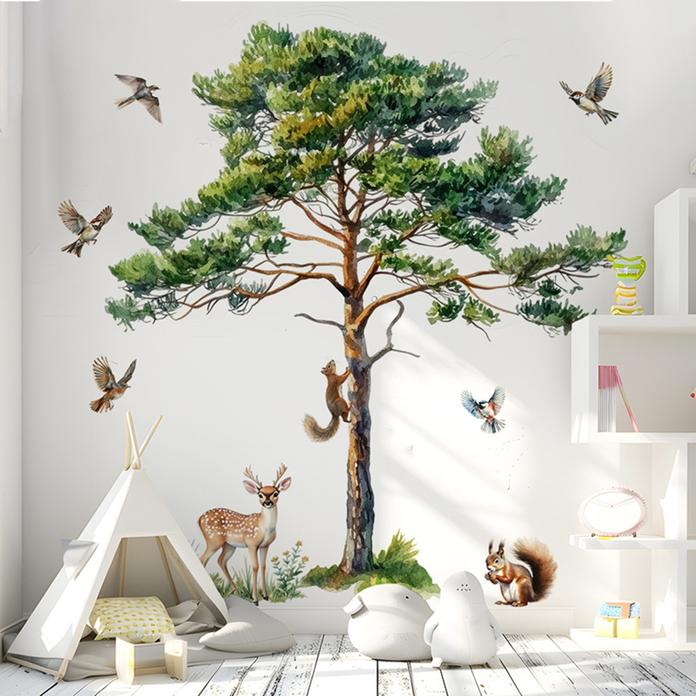Baby Nursery Labels - Calcomanías de Pared de Pino Grande