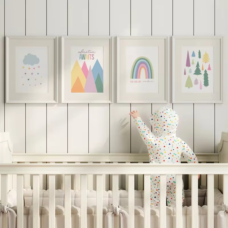 Baby Nursery Mirror - Arte de pared de guardería Boho