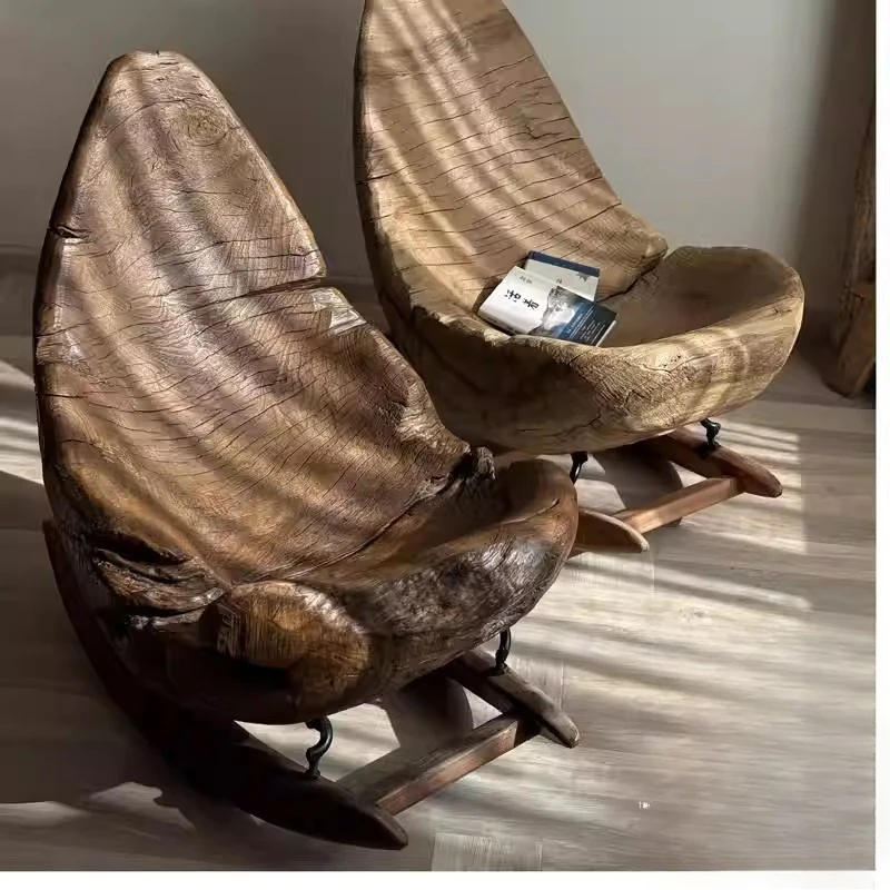 Rocking Chair Nursery - Sillón mecedora reclinable de madera maciza