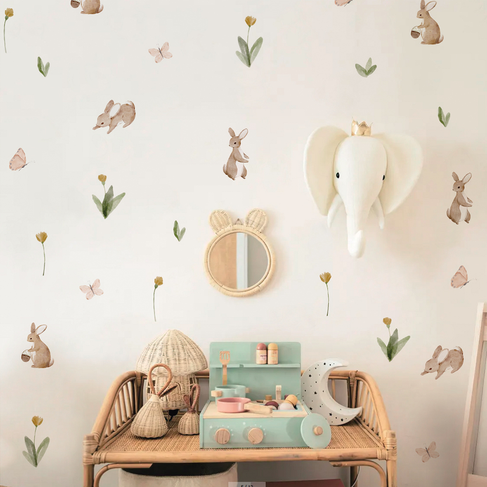 Baby Nursery Labels - Calcomanía de pared para guardería con
