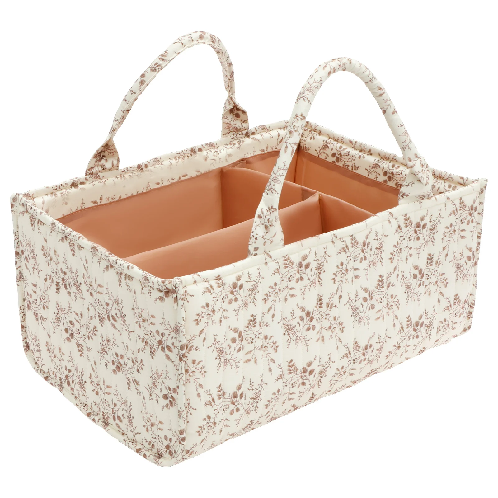 Baby Nursery Organization Ideas - Organizador de pañales Floral con asas