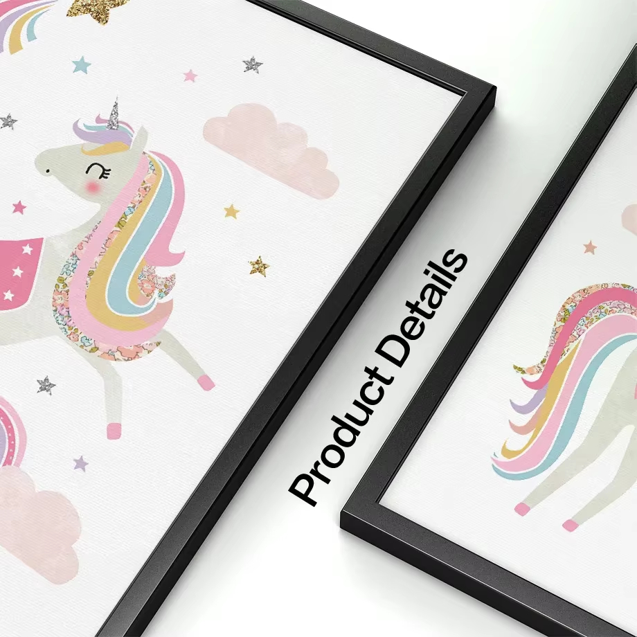 Unicornio rosa, conejo, arcoír - Baby Nursery Mirror reseña y precio