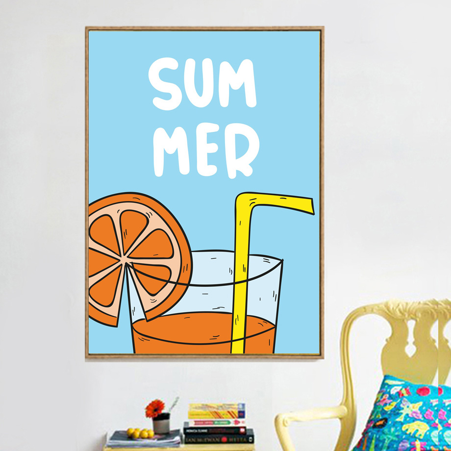 Póster de jugo de naranja y so - Baby Nursery Mirror reseña y precio