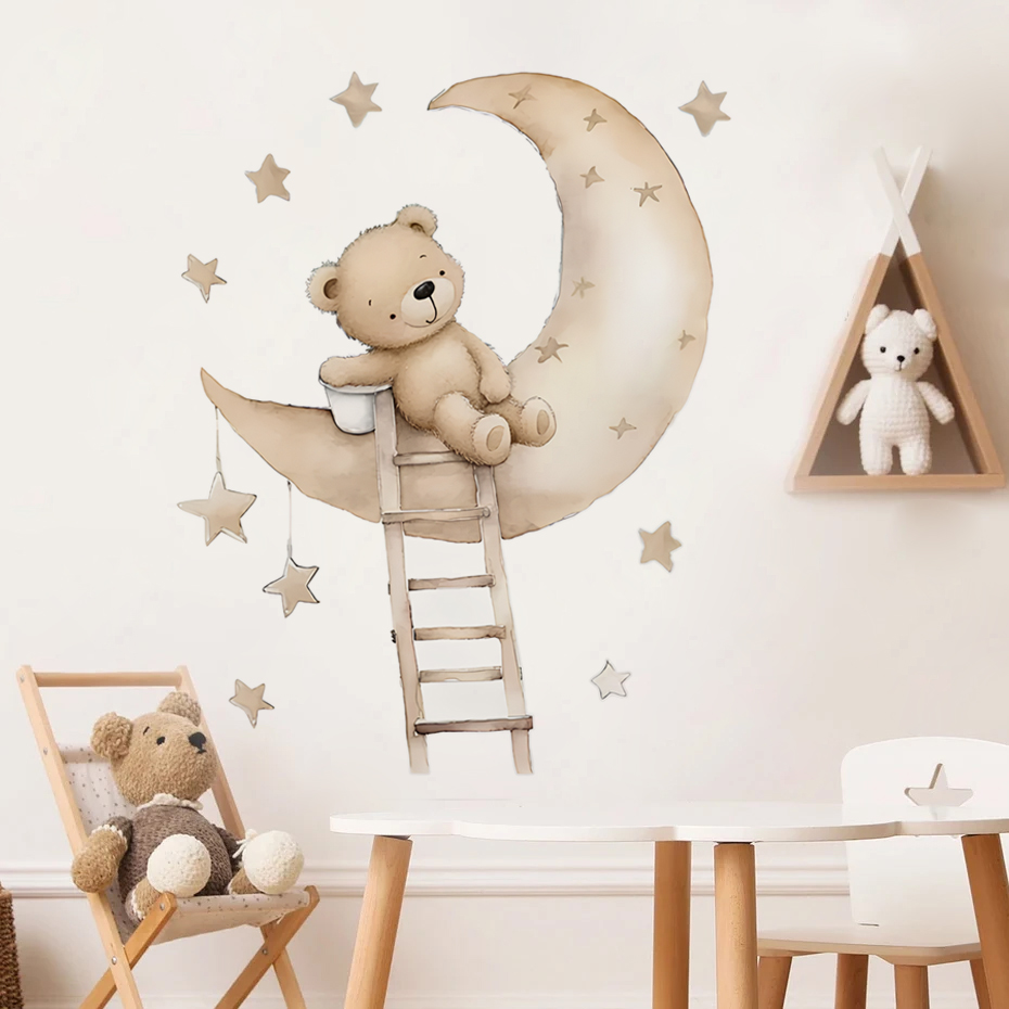 Lindo oso estrella nube pegati - Baby Nursery Decor Ideas reseña y precio