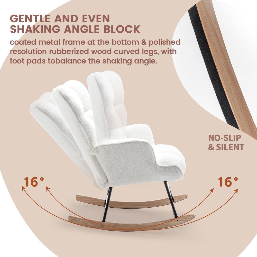 Sillón mecedora tapizado Teddy - Rocking Chair Nursery reseña y precio