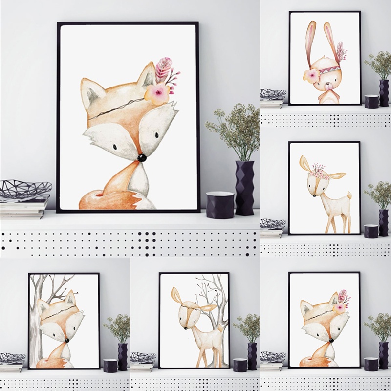 Póster de conejo de dibujos an - Baby Nursery Mirror reseña y precio