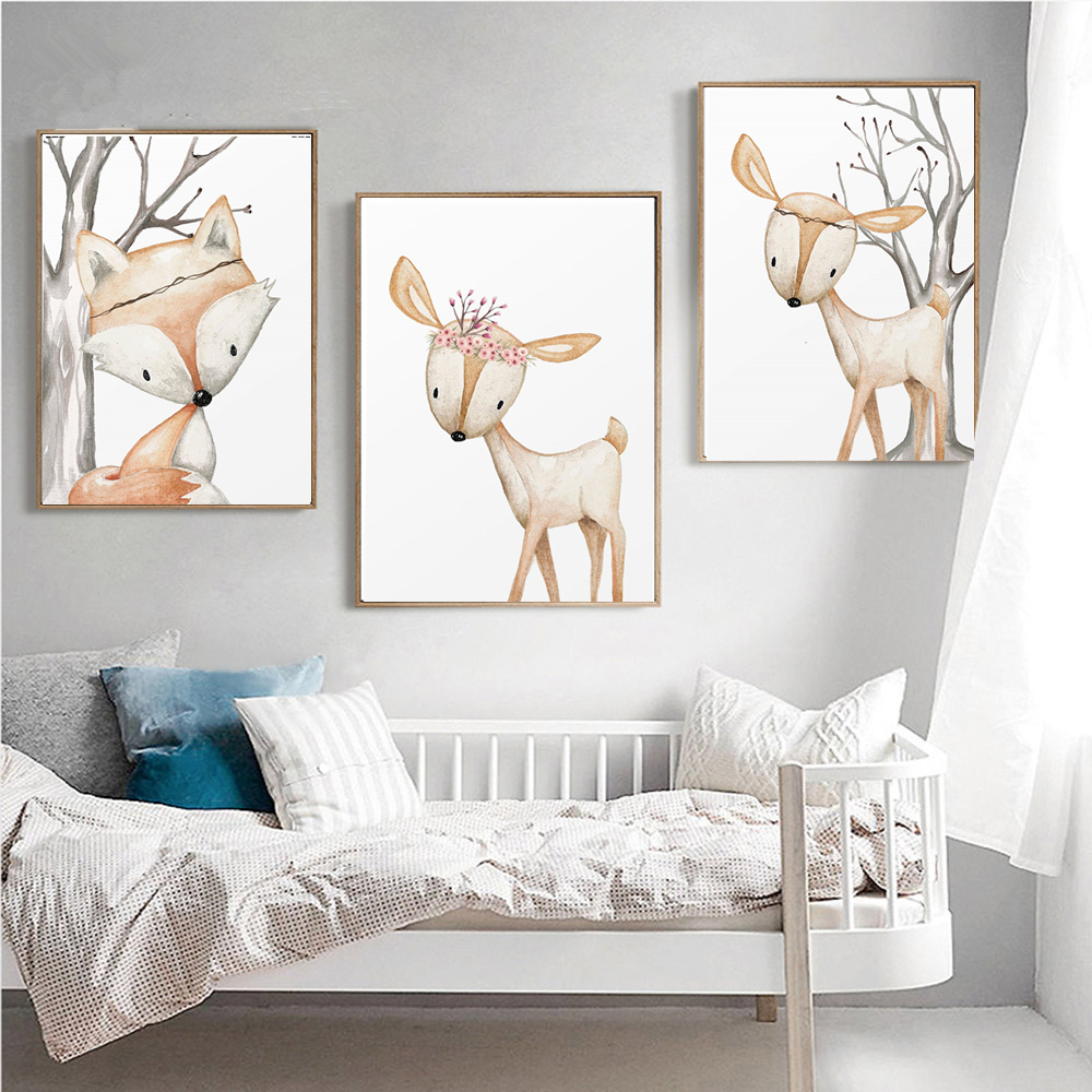 Póster de conejo de dibujos an - Baby Nursery Mirror reseña y precio