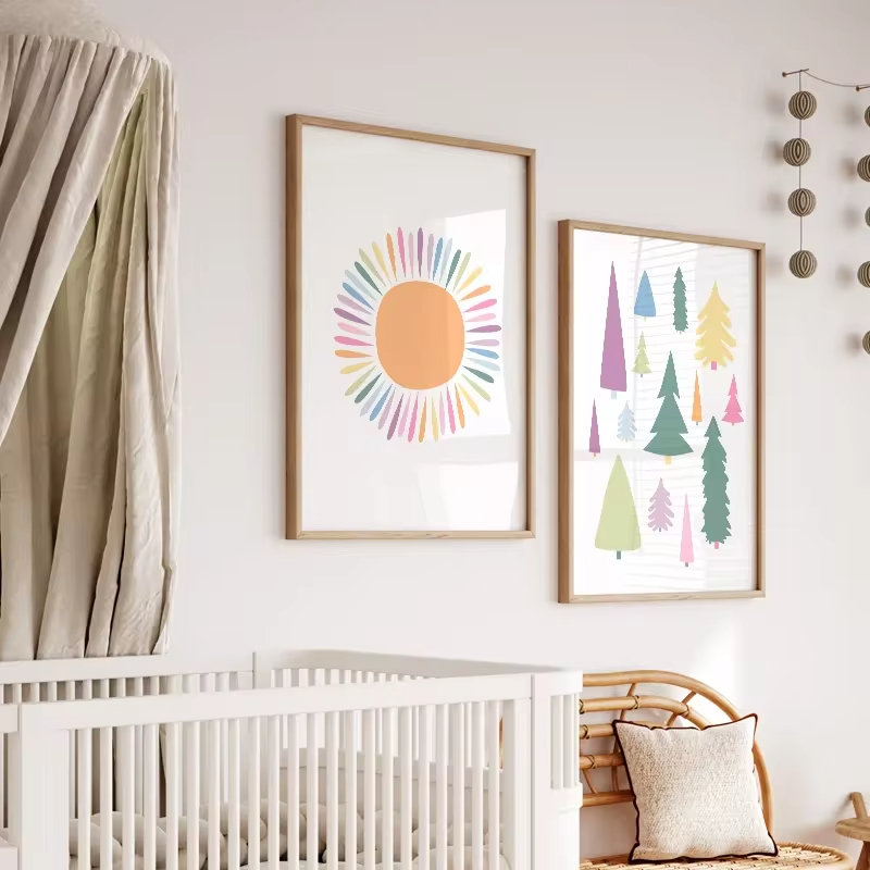 Arte de pared de guardería Boh - Baby Nursery Mirror reseña y precio