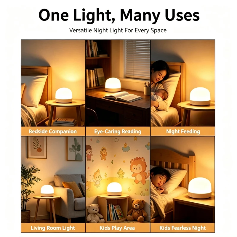 Lámpara Nocturna Recargable po - Baby Nursery Egg Light reseña y precio