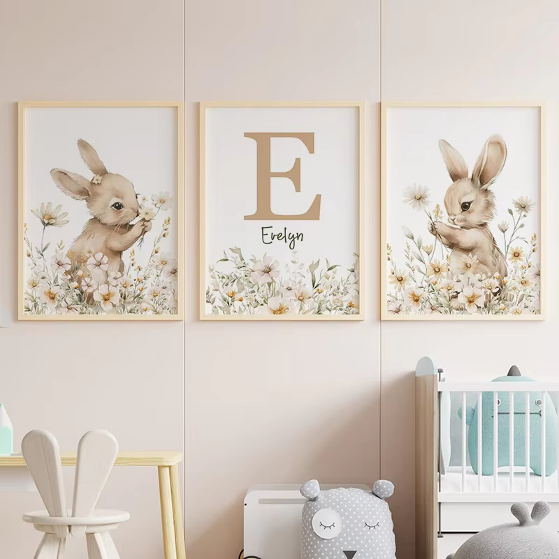 Otoño conejo flor salvaje Marg - Baby Nursery Mirror reseña y precio