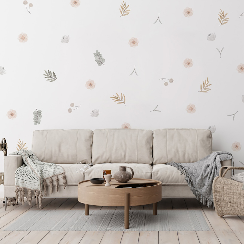 Calcomanías de pared botánicas - Baby Nursery Things reseña y precio