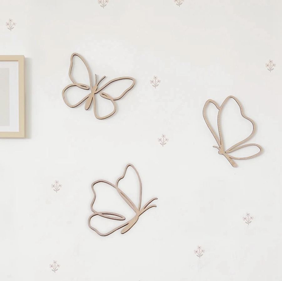 Letrero de Mariposas de Madera - Baby Nursery Things reseña y precio