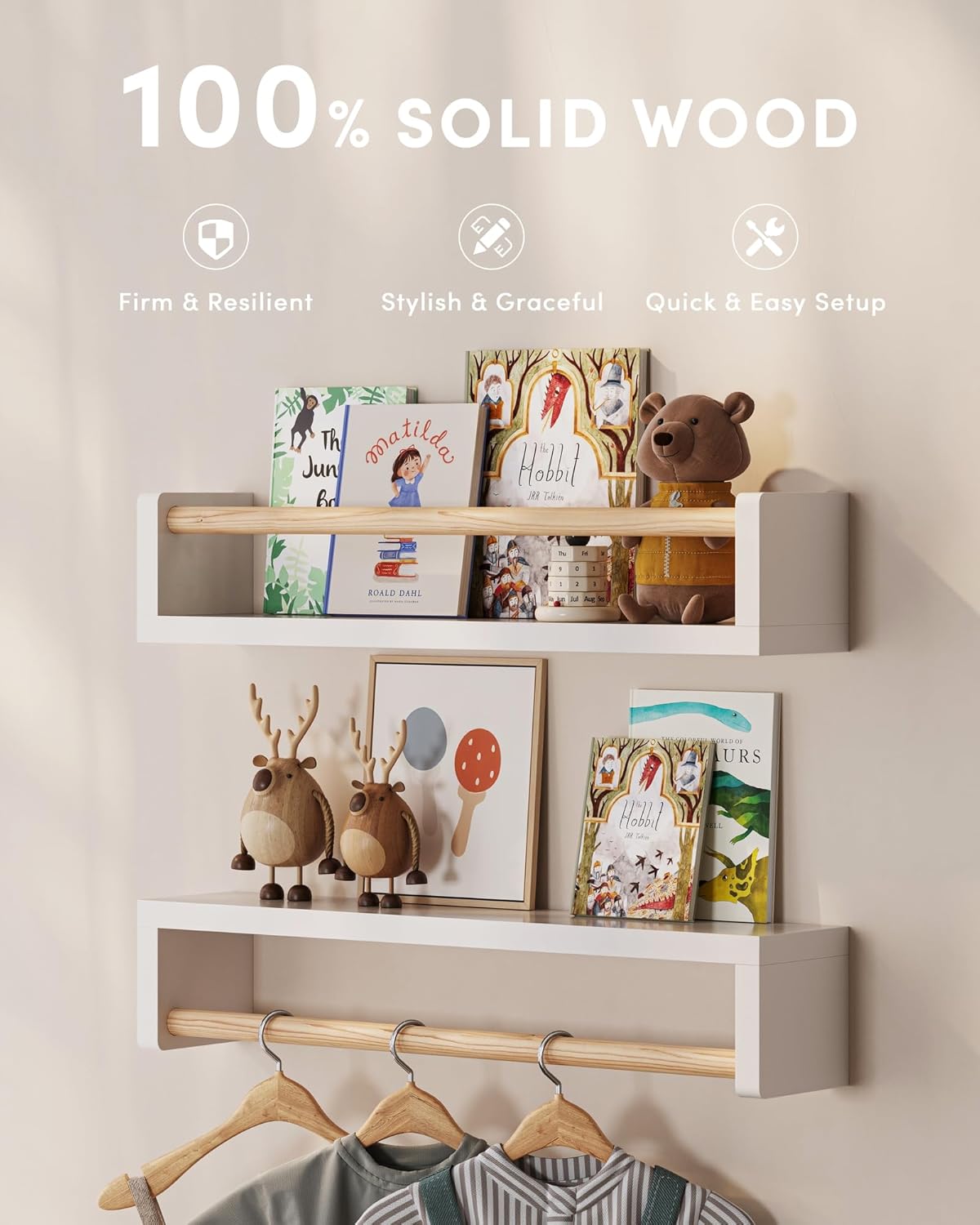 Juego de 3 estantes flotantes  - Baby Nursery Shelf reseña y precio