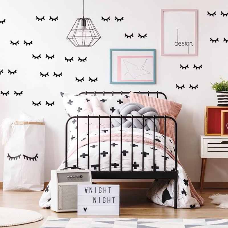 Pegatinas de pared de pestañas - Baby Nursery Decor Ideas reseña y precio