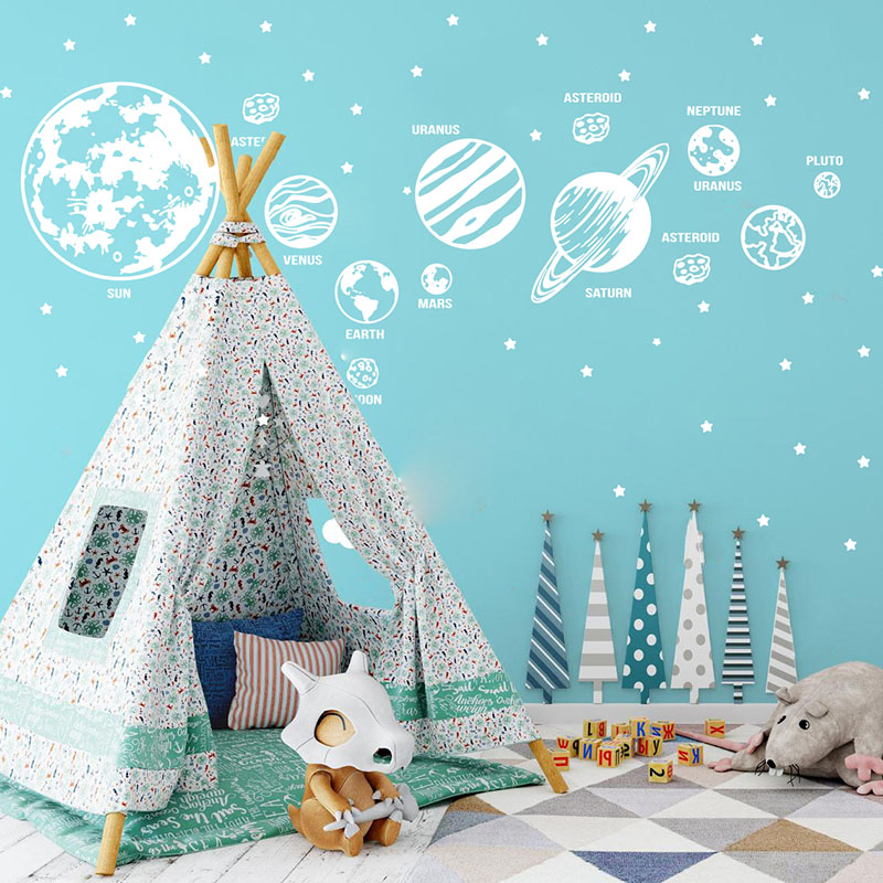 Pegatina de pared de astronomí - Baby Nursery Labels reseña y precio