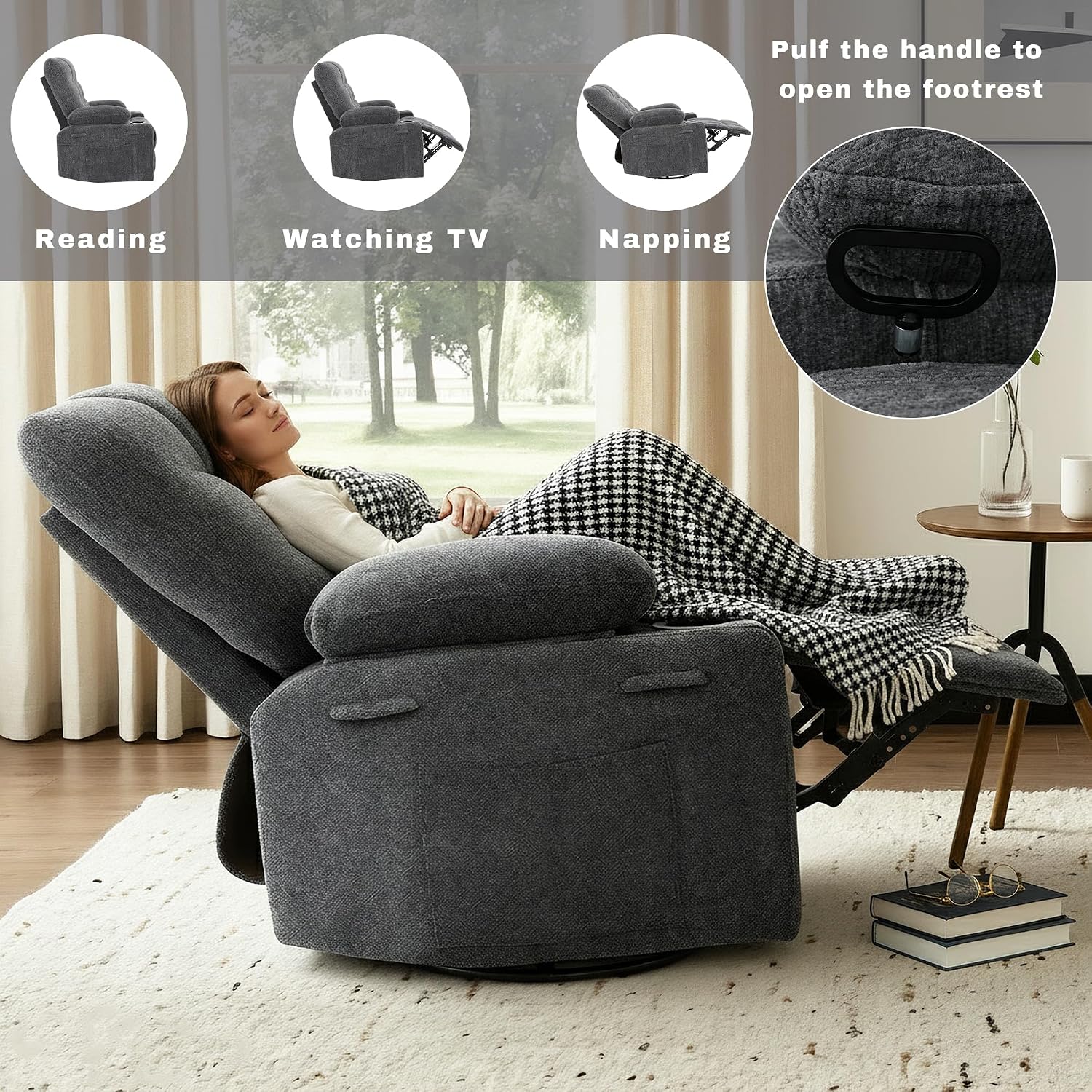 Sillón Reclinable Giratorio, S - Rocking Chair Nursery reseña y precio