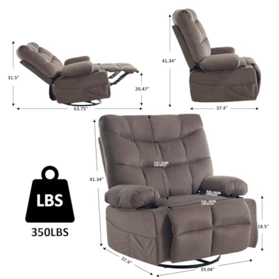 Sillón reclinable giratorio co - Rocking Chair Nursery reseña y precio