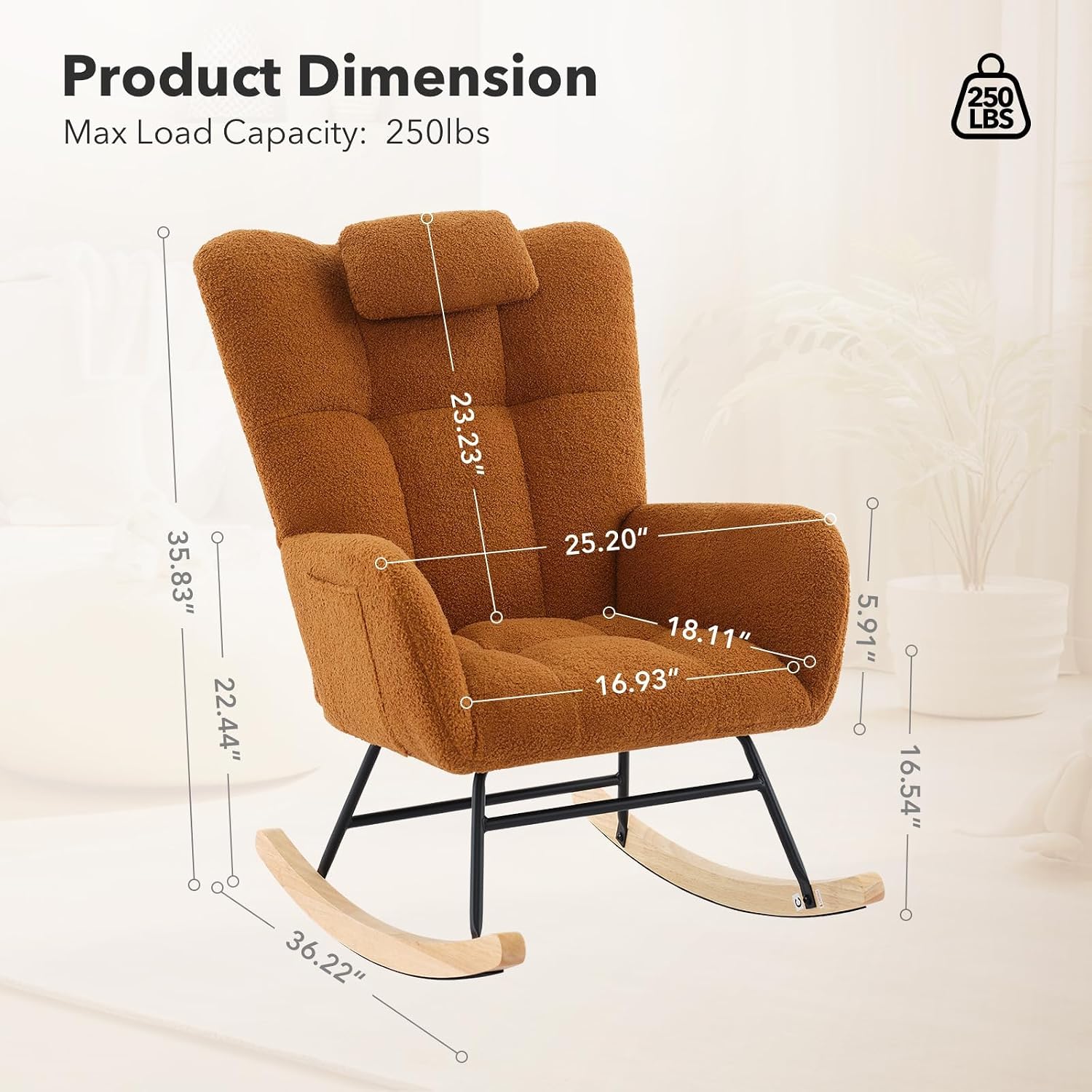 Silla Mecedora Teddy Glider pa - Rocking Chair Nursery reseña y precio